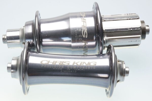 Chris King Classic Hubs 32h pewter silver VGC 01.JPG