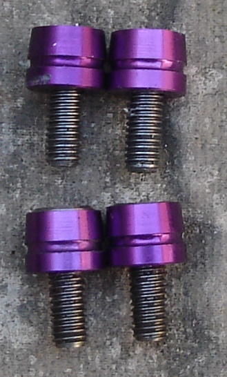 Titanium brake bolts - purple caps.JPG