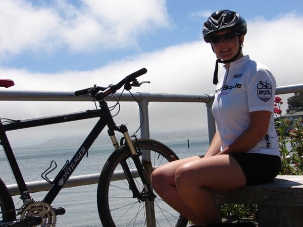 The Wife with the Bontrager Experimental over looking San Fransico Bay..jpg