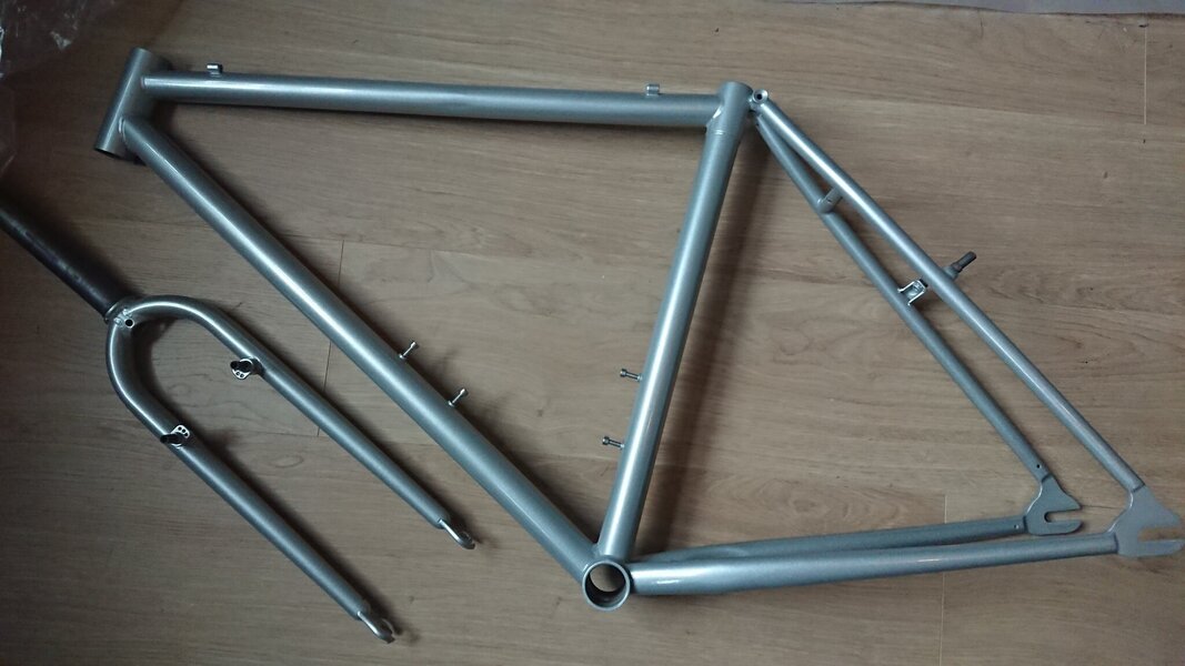 Frame and forks powdercoated silver (1).JPG