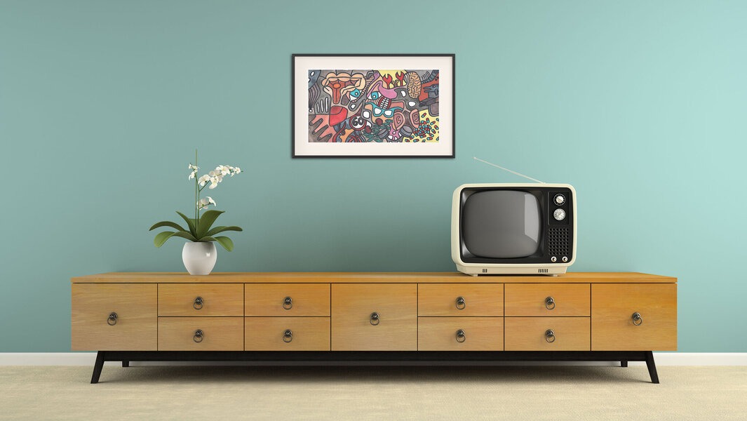 van den hooven with orchid and retro television.jpg