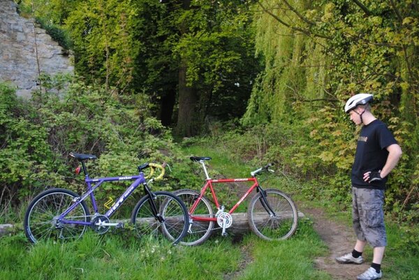 a bloke and some bikes.jpg