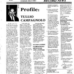 1982 Campagnolo Record News Vol 1 No 1