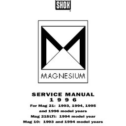 1996 Rock Shox Mag Service Manual - various models/years