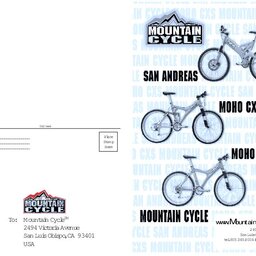 1999 Mountain Cycle Owners Manual