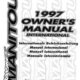 1997 Answer Manitou Owners Manual