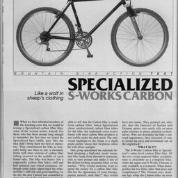 1992 Specialized S-Works Carbon MBA Review