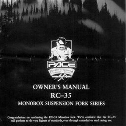 Pace RC-35 Monobox Suspension Fork Series Owners Manual
