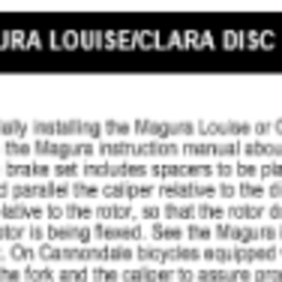 1999 - Magura Louise/Clara Disc brake setup notice