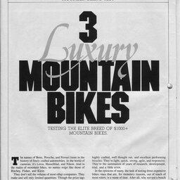 1987 Luxury Mountain Bikes Grouptest