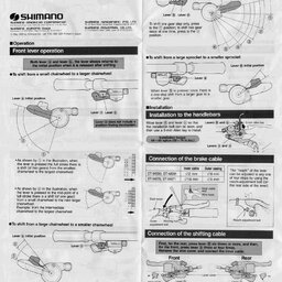 1990 Shimano Rapidfire Service Instructions