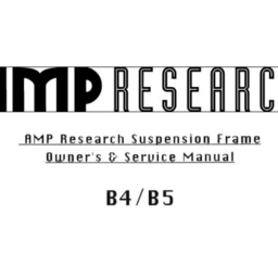 AMP Research suspension frame. Owner's & Service Manual