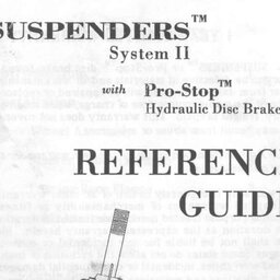 Mountain Cycle Suspenders System 2 with Pro Stop Brakes Reference Guide