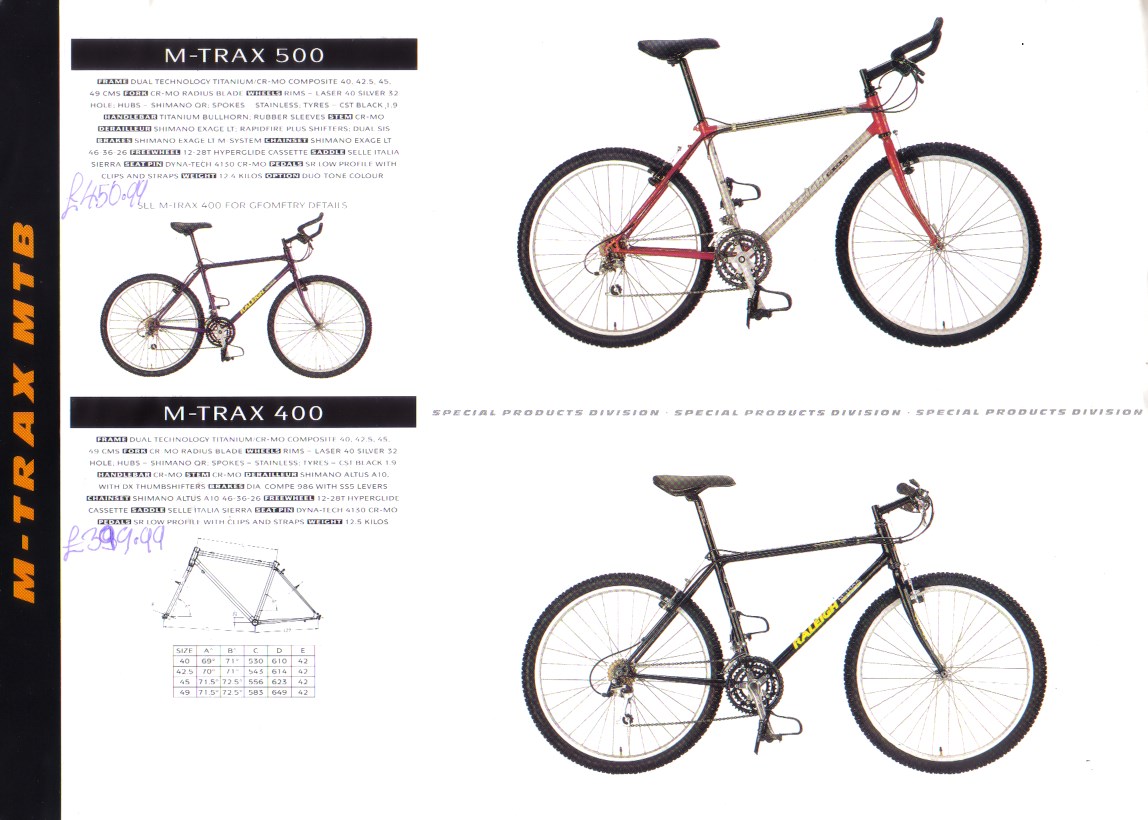 8 - M-Trax MTB : M-Trax 500 , M-Trax 400