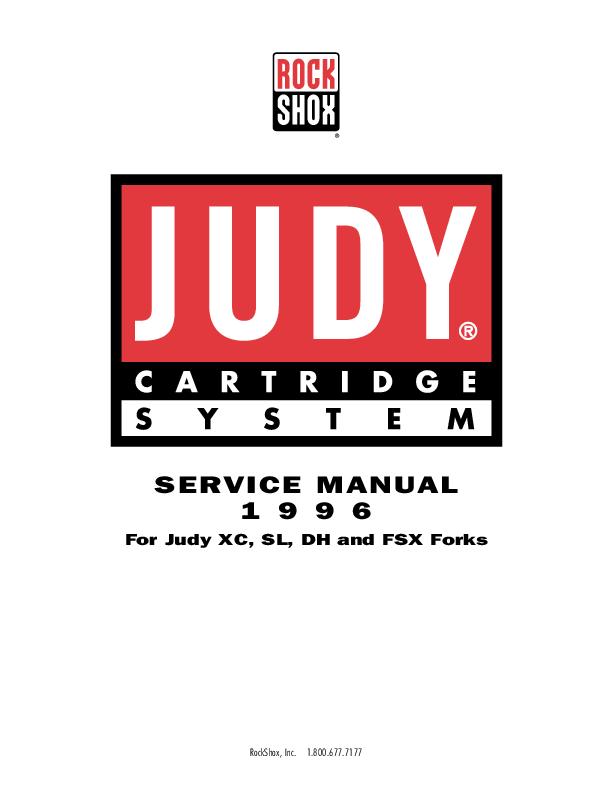 Rock Shox JUDY Service Manual 1996 | Service Manuals | Retrobike