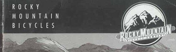 Rocky Mountain 1989 Catalogue header