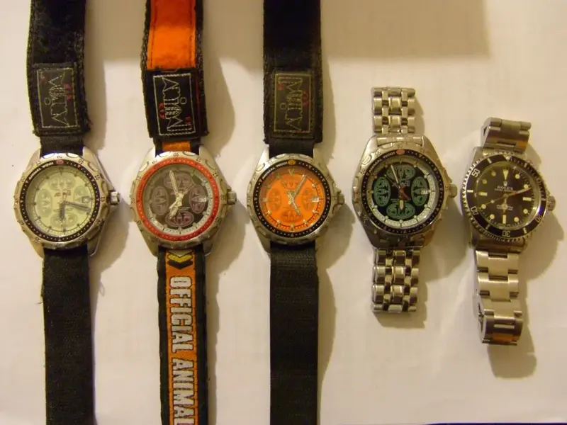 my collection of Animal W001 watches.webp
