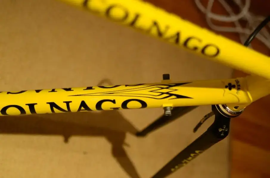Colnago downtube, painted logo not decal 2.webp