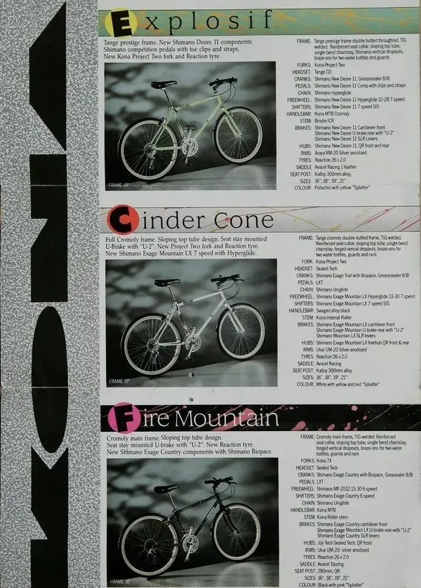 89 kona catalogue | Retrobike