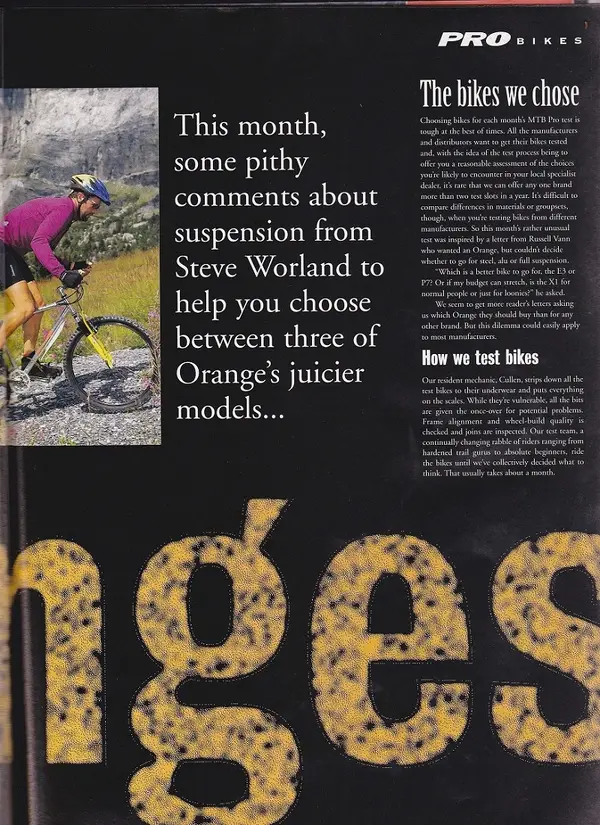 Orange bikes review 2 - Nov 1996.webp