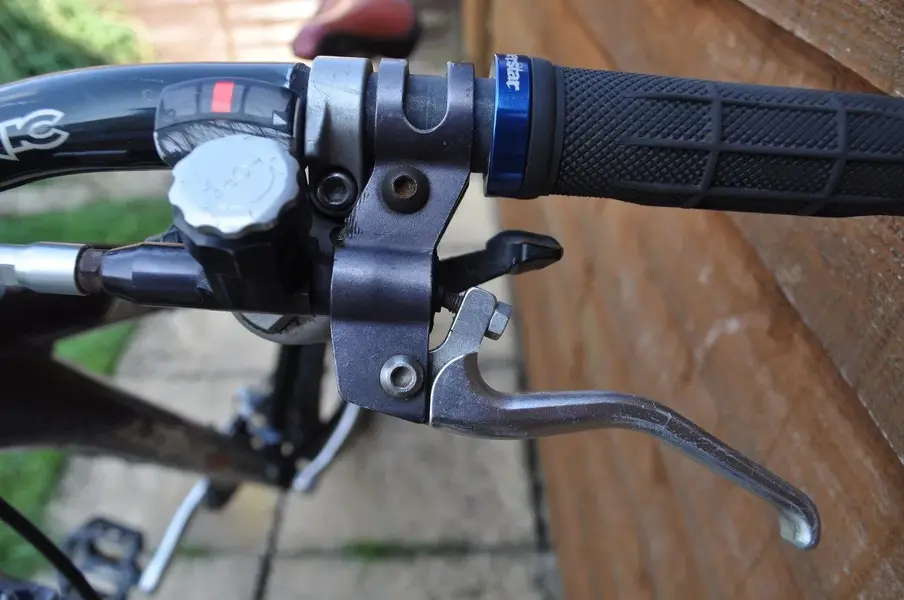 left lever grey black close.webp