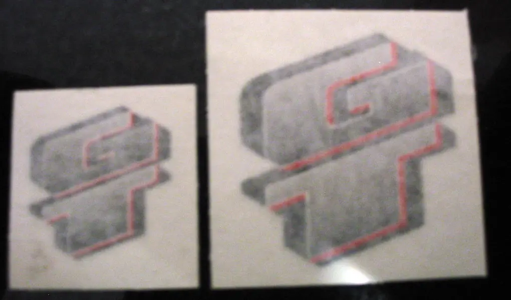 GT logo frame decals 2 off 25mm X 25mm + 1 off 40mm X 40mm.webp