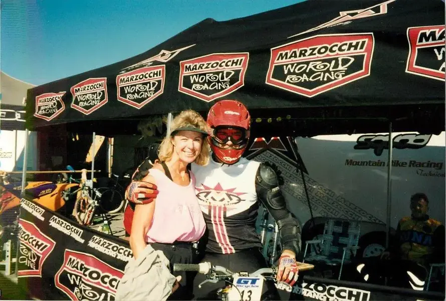 1996, Earthquake Jake Watson, Marzocchi, Mammoth, Mom and Jake.webp