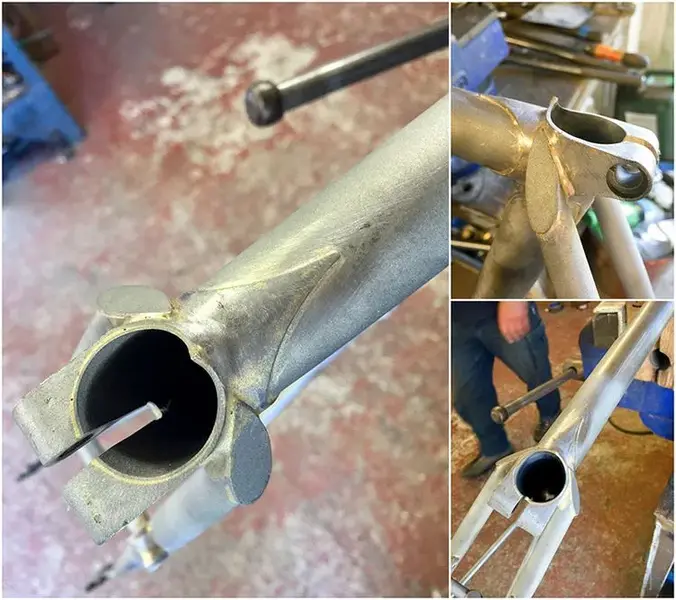 Dave Yates Frame Building Course Day 5 Cleaning Seat Lug Brazing.webp