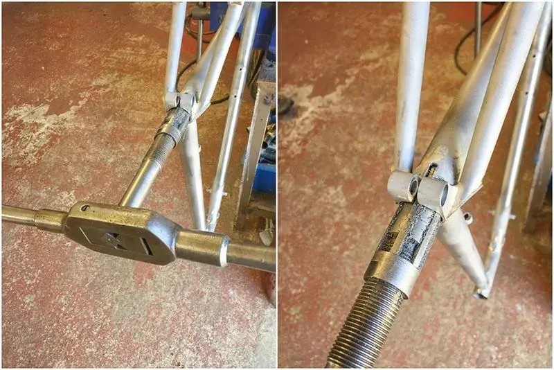 Dave Yates Frame Building Course Day 5 Reaming Seat Tube.webp