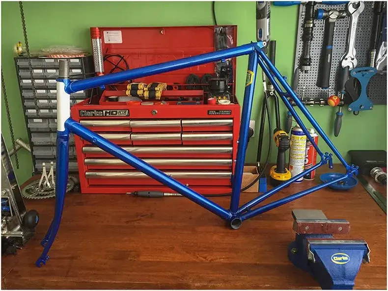 Dave Yates Frame Building Course Painted Frame.webp