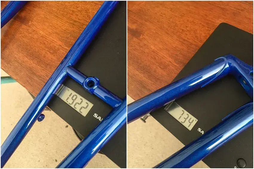 Dave Yates Frame Building Course Painted Frame Weights.webp