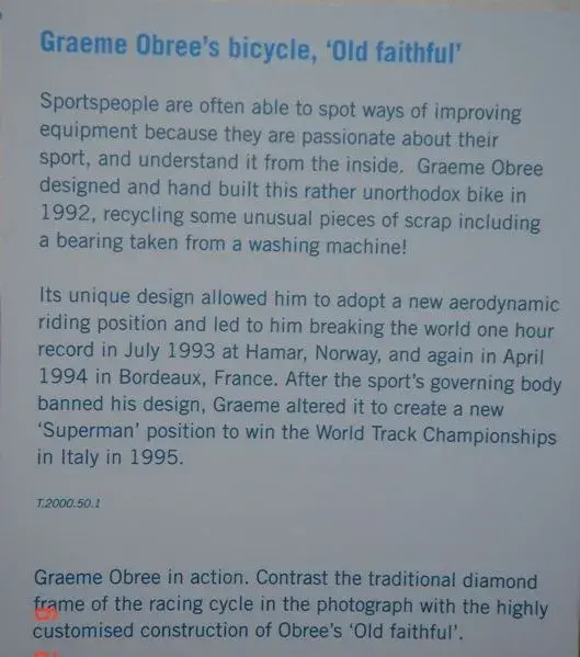 Pics of Graeme Obree's Bike, 'Old Faithful' ..webp