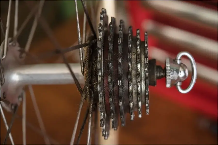 SB6398 SBDU Ilkeston Reynolds 753R Campagnolo Super Record 50th Anniversary Freewheel Before.webp