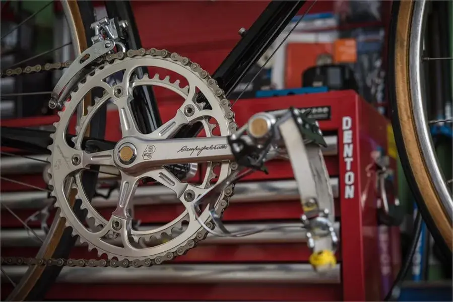 SB6398 SBDU Ilkeston Reynolds 753R Campagnolo Super Record 50th Anniversary Chainset.webp