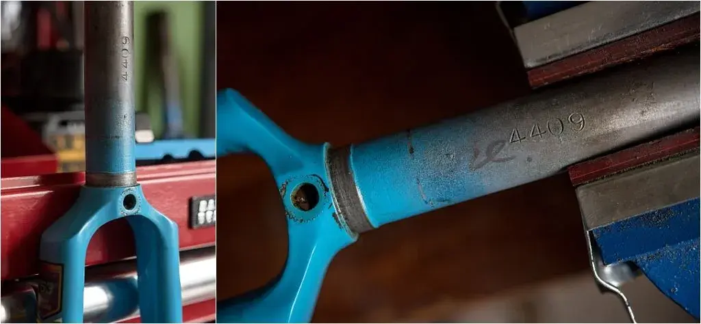 SBDU Ilkeston 753 Dynaflite 1981 SB4409 753 Aero Tubing Cinelli SC Fork Crown.webp