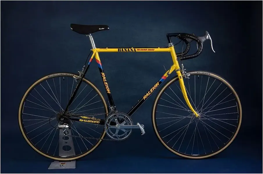 SB8868 SBDU Nottingham 1988 Raleigh Banana Reynolds 753R Dura-Ace 7402 Bike.webp
