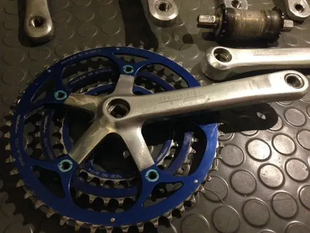 T.A. Specialites Zephyr tripple Crank Stronglight Titanium BB Retrobike