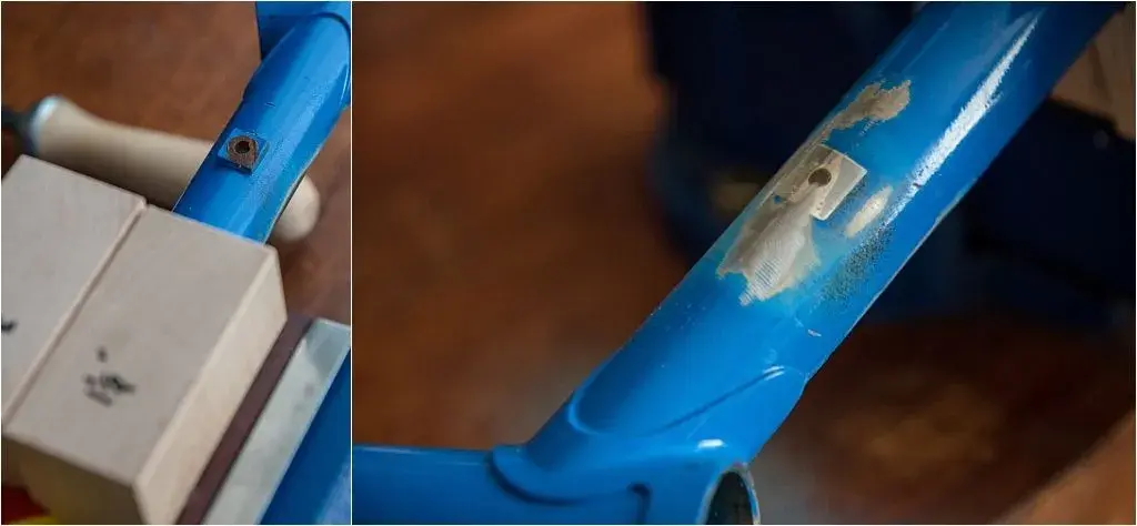 4 SB6560 1984 531c Services des Courses Panasonic Raleigh Frame Removing Gear Lever Boss.webp
