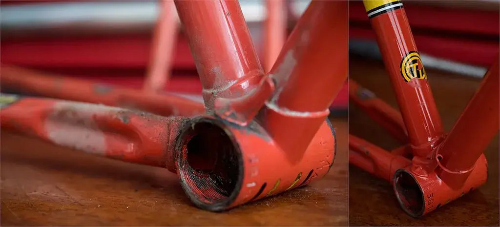 SB1861 1977 SBDU Ilkeston Reynolds 531 TI-Raleigh Team Pro Before and After BB.webp