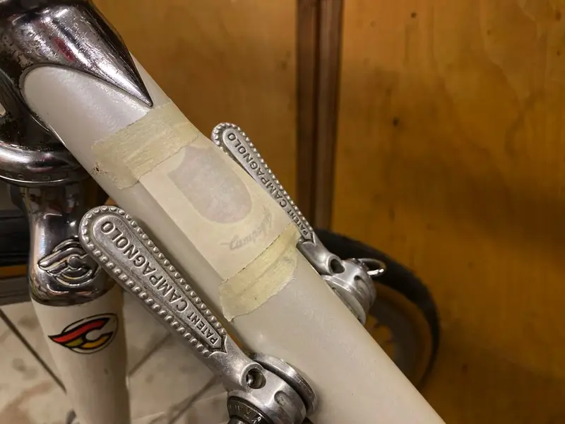 1984 Cinelli Supercorsa build pearl white laser blue restoration project Falko Schloetel Germ...webp