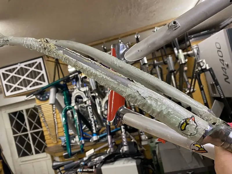 1980 Cinelli Supercorsa build pearl white laser blue restoration project Falko Schloetel Germ...jpeg