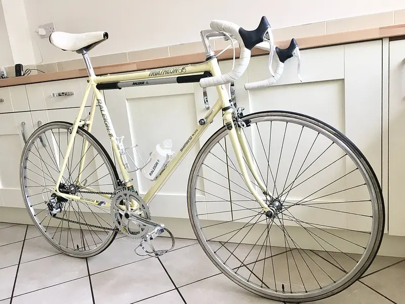 Restored Raleigh Triathlon, Reynolds 531, Shimano 105, 1987