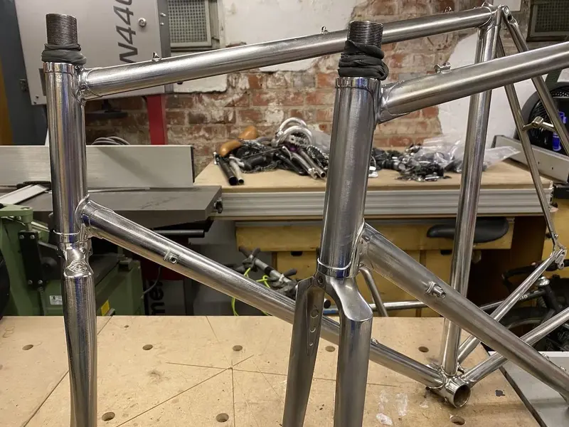 1980 Cinelli Supercorsa build pearl white laser blue restoration project Falko Schloetel Germ...webp
