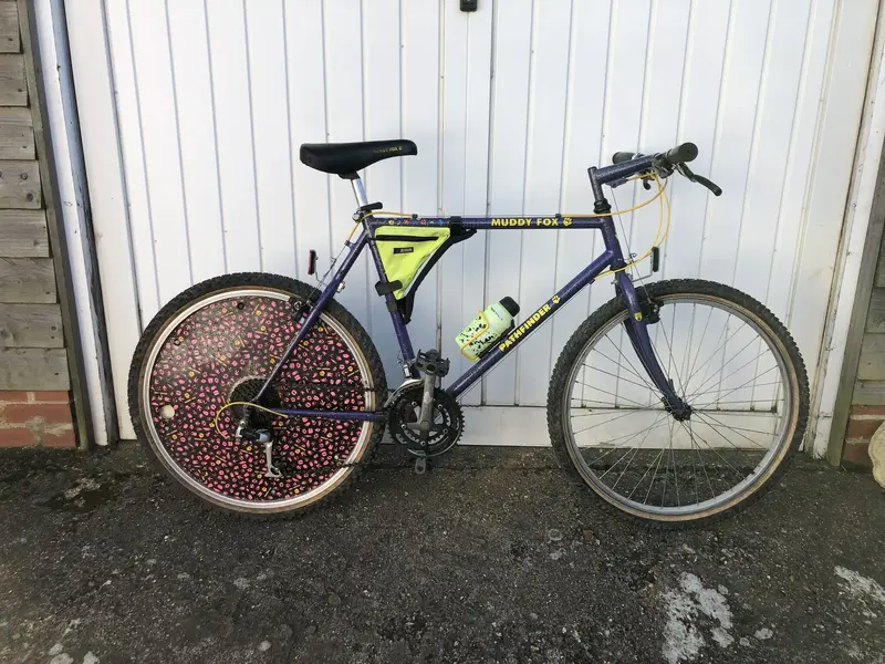 1990 Muddy Fox Pathfinder with rear wheel discs(!) for refurb