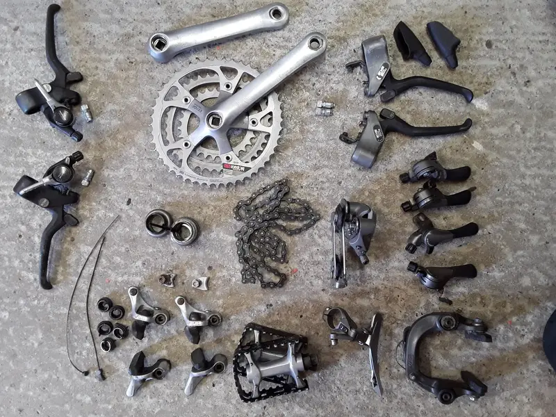 Sold Reduced Shimano Exage Mountain Groupset 1988 plus other parts Retrobike