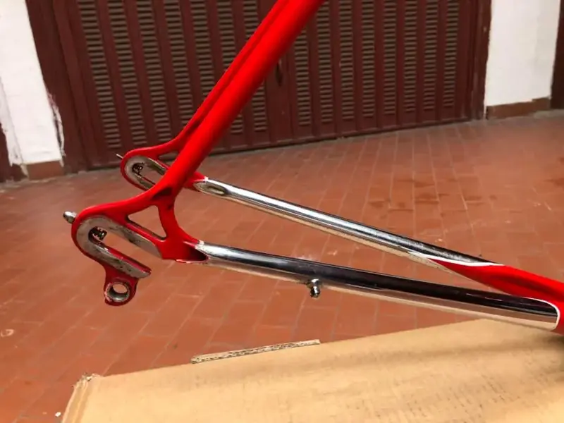 Rivola 110 telaio rosso repaint renewd bake cable guiding tobe tube aero  (7).webp