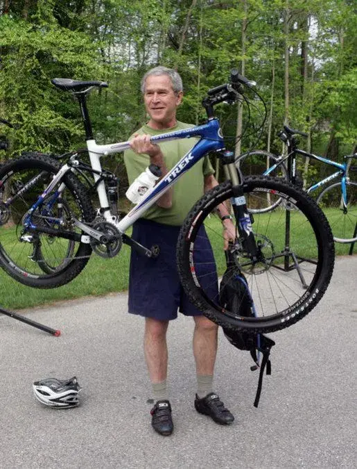 2008 trek with George Bush.webp