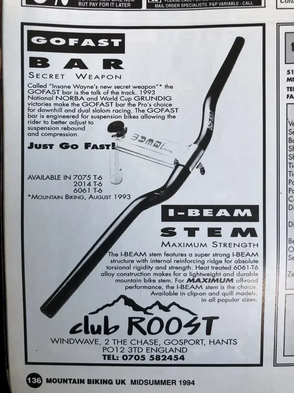 Potence VTT CLUB ROOST I-BEAM MT437 – 90mm, 28,6mm, Angle 10°, Argent, Neuve