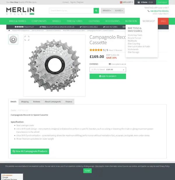 Screenshot 2023-02-26 at 13-07-32 Campagnolo Record 11 Speed Cassette Merlin Cycles.webp