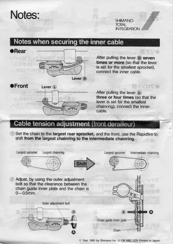 Shimano service instructions Retrobike